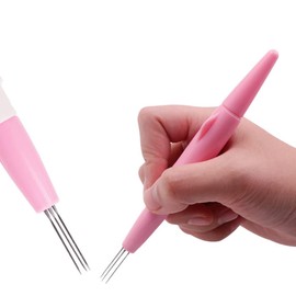 1PC Professional Pen Style Needle Felting Tool Felting Needle Tool with 3 Needles Wool Felt Needle Tools for DIY Patchwork and Craft, Felt Animals & Patterns, Pink
