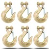 SEUNGCH 6 Pack Chain Hook with Safety Latch, 3/8" Heavy