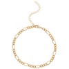 Beebeecraft 1 Box 5Pcs Figaro Chain Bracelet 18K Gold Plated