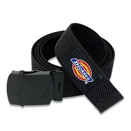 Dickies Nylon GI Belt (Easy to Install and Remove, Steel Buckle, Adjustable Length), Belt (Unisex, Width 1.2 inches (30 mm), Length 51.2 inches (130 cm), Genuine Product, Black