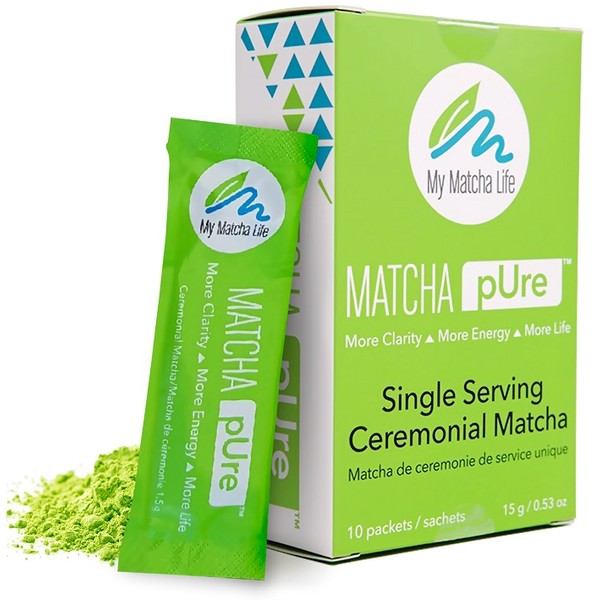 My Matcha Life Matcha Pure Single Serving Ceremonial Matcha 10 Pack