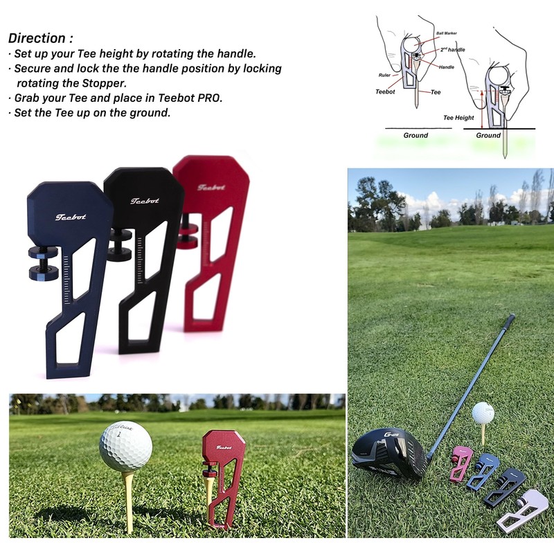 Teebot PRO - Precision Golf Tee Height Setup Tool for