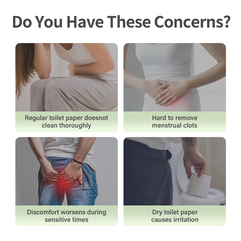 Unifree Compact Flushable Wipes, XL On-The-Go Pocket Wipes for Sensitive