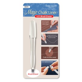 Taylor Seville Magic Chalk Liner with Brush Eraser-White