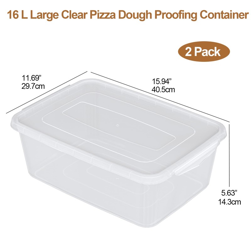 Asking 16 L Plastic Pizza Dough Proofing Box Container with