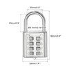 PATIKIL 8 Digit Button Combination Padlock, 4 Position Locking Mechanism
