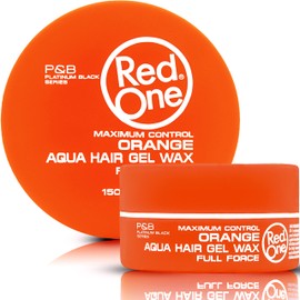 RedOne Hair Styling Aqua Wax Orange 150 ml | Edge Control | Ultra Hold | Gel Wax | Men & Women Hair Wax | Melon Scent | Maximum Control