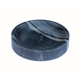 KLEO Natural Marble Stone Soap Dish Soap Holder Bath Accessories for Bathroom, Tub or Wash Basin Accessory (Black)