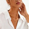 Eesphy Cross Heart Necklace, 18K Gold Plated Crystal Pendant for