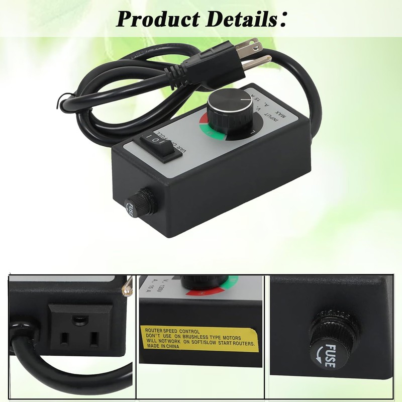 waltyotur AC 120V Replacement for Router Fan Variable Speed Controller
