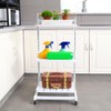 BAOYOUNI Kitchen Storage Cart on Wheels Rolling Utility Rack Adjustable