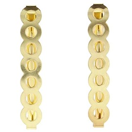 Pair of Clip-in End Bubble Cut-Out Design Barrettes, Hair Slides. (Gold)