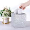 BTSKY Square PU Leather Tissue Box Cover - Stylish Cube