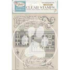 Stamperia - Acrylic Stamp for Scrapbooking, Albums, Card Making, Bullet Journalling and More, Transparent, Long Lasting, Easy to Clean, Perfect for Crafts and Gifting (Venice, City of Art - Elements)