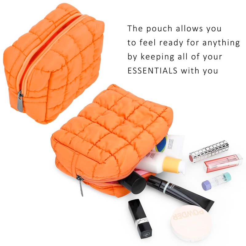 E-Tree Cute Makeup Bag,Quilted Cosmetic Bag,Make up Pouch for Purse,Toiletry