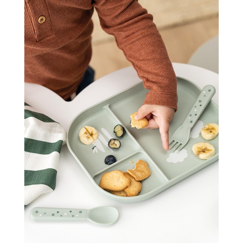 Done by Deer Foodie Children's Plate with Dividers - Children's