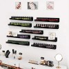 Black Acrylic Nail Polish Shelves 15 Inch Wall Mounted Nail