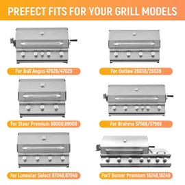 RuiTEERS Grill Heat Shield Flame Tamer, BBQ Grill Replacement Parts for Bull 16631, LP 47628, 57568 LP, LP 62648, Angus 47629, Brahma 57568, 57569, Outlaw 26038, Steer Premium 69009, 16GA