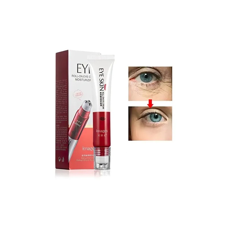 Kit 2 Cremas Ojos Anti Arrugas Hidratante Colágeno Roll On