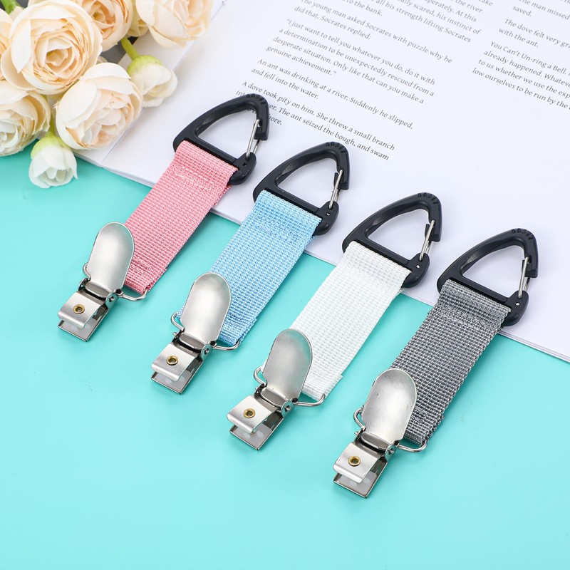 Mabor 4Pcs Hat Clip for Travel on Bag, Elastic Hat