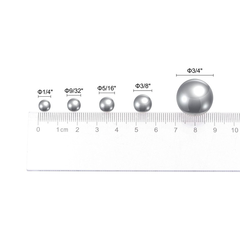 sourcing map 25pcs 1/4" 420 Stainless Steel Bearing Balls G100