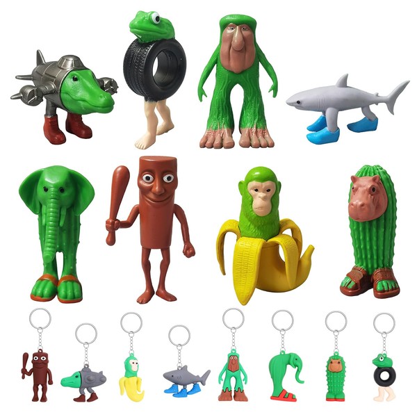 EOAMGO 16PCS Tung Tung Tung Sahur Figures Set, Italian Brainrot