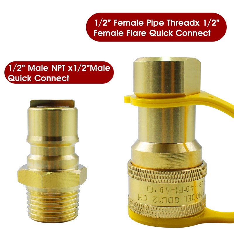 MENSI LP Natural Propane Gas 1/2" NPT Female to Quick