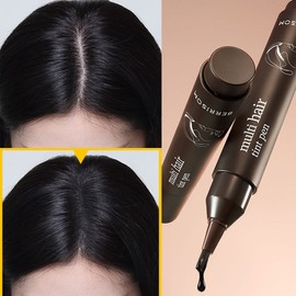 [Berissom] Multi hair tint pen, gray hair cover, top of head cover, hairline hair tattoo, scalp tattoo, 1 piece, black brown / [베리썸] 멀티 헤어 틴트 펜 새치커버 정수리커버 헤어라인 헤어타투 두피타투, 1개, 블랙브라운