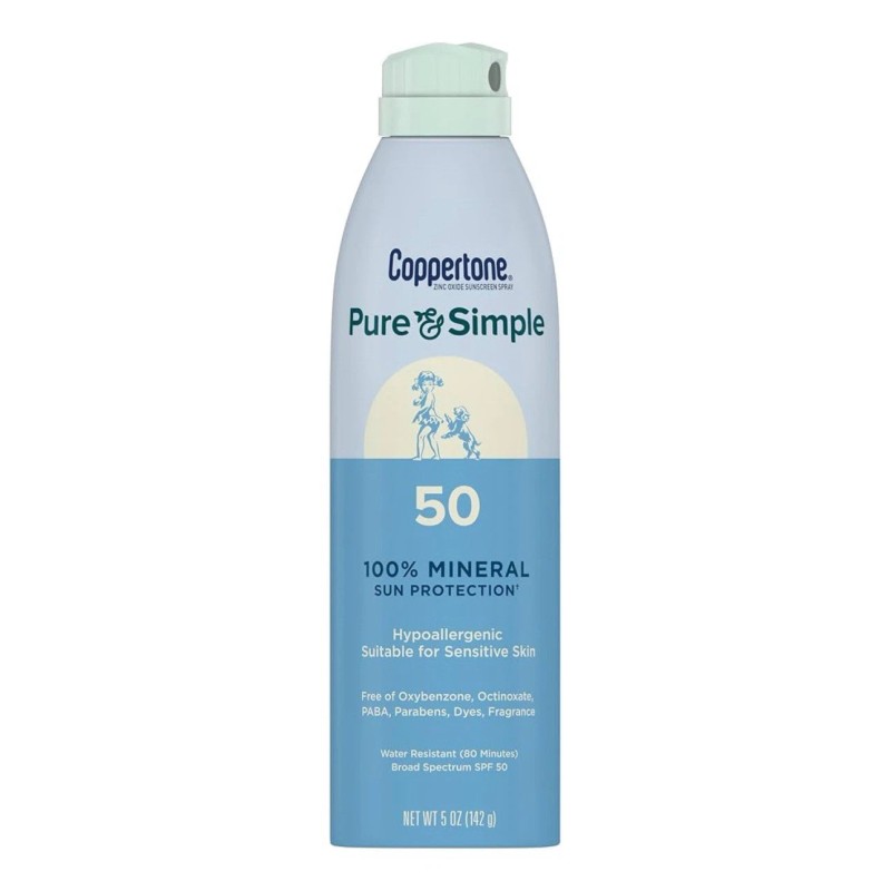 Coppertone 3x COPPERTONE PURE AND SIMPLE Mineral SUNSCREEN SPRAY SPF