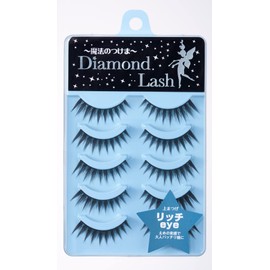 Diamond Lash Rich Eye 5 Pairs (For Top Eyelashes) Thick bundle for adult patches
