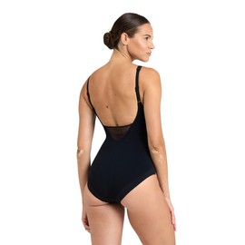 ARENA Bodylift Women's Manuela B-Cup One Piece Shaping Swimsuit U Back Tummy Control Sculpt Fit Technology Bathing Suit, Black, US Size 38