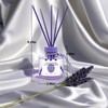 BEHAZEER Juniper Lavender Reed Diffuser, 6.77OZ/200ML Large Capacity Natural Non-Toxic