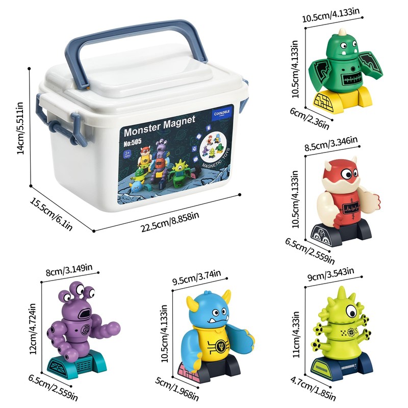 Cooldele STEM Magnetic Robot Toys for Kids Ages 3-8, Transformable