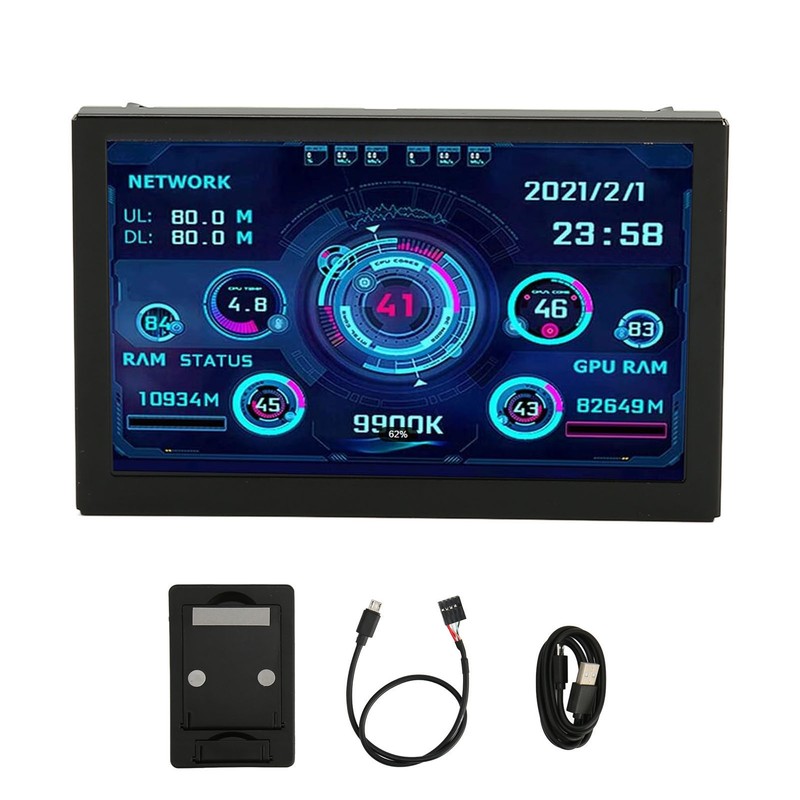 5in Computer Temp Monitor IPS USB Mini Screen PC Sensor