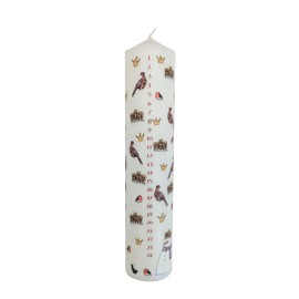 Alison Gardiner Royal Festive Christmas Advent Pillar Candle Wax Pillar 50 Hours Burn Time Made in England