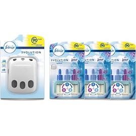 Febreze Set 3Volution Scented Plug and 3x Refill Bottles Lenor Aprilfrisch
