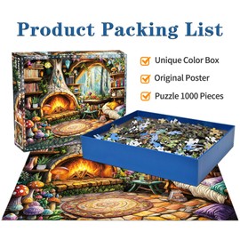 Puzzles 1000 Pieces for Adults jigsaw puzzles for adults-Fantasy Fairytale Tree House-1000 Piece Puzzle Classic Educational Games Beautiful Decoration Puzzle