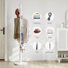 Aibiju Standing Coat Rack White Coat Stand with 8 Hooks