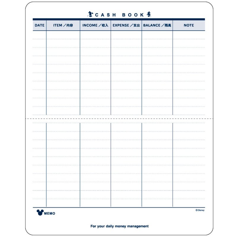 ダイゴー ディズニー キャッシュブック 通帳型 手帳 ミッキー J1330