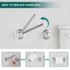 Hoimpro Wall Mounted Rustproof Chrome Toilet Tissue Paper Holder Bathroom