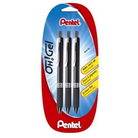 Pentel Oh Gel Retractable Rollerball Pen Solder Black