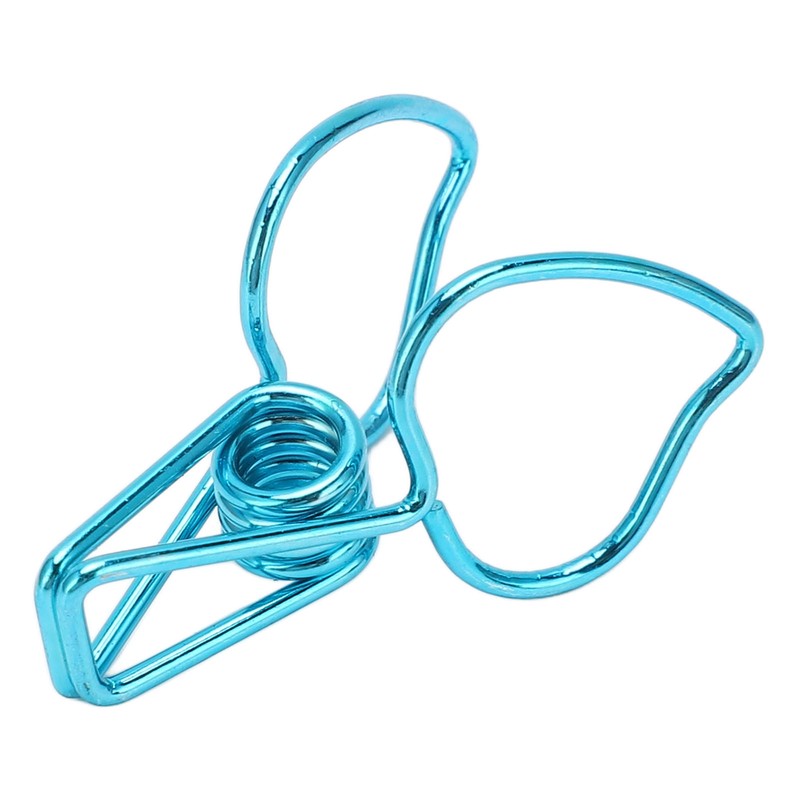 100pcs Binder Clips Cute Cartoon Peach Shape Metal Hollow Tail