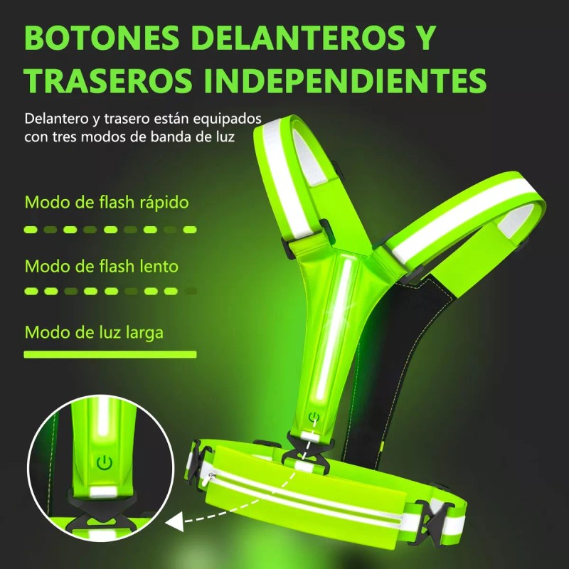Malety Chaleco Arnés Reflectante Para Motociclismo/ciclismo/correr