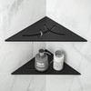 Bernkot Corner Shower Shelf 10" Matte Black 304 Stainless Steel