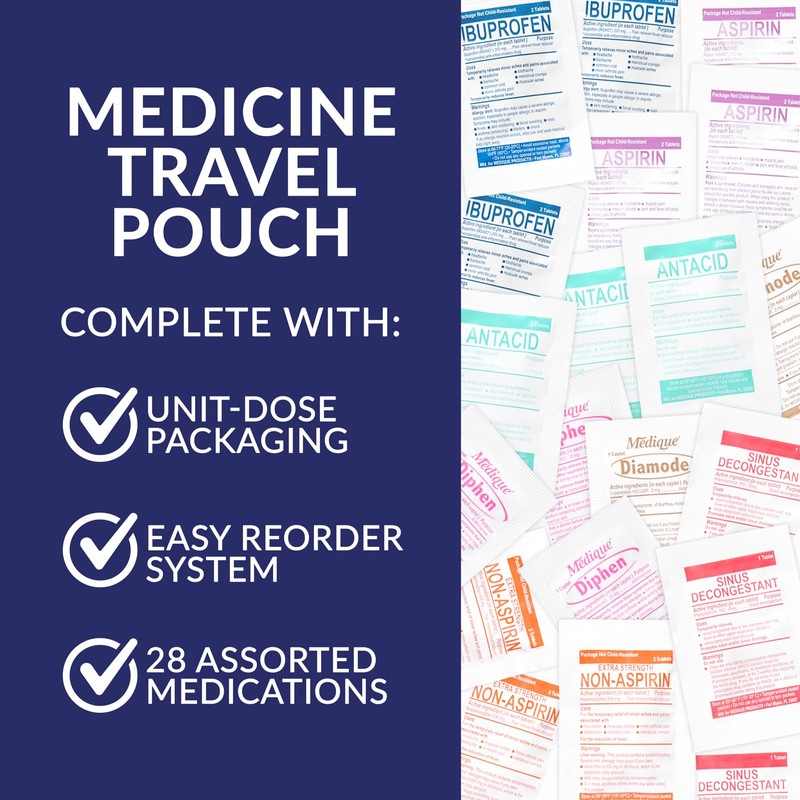 First aid Kit Refill Supplies Medication Pack for Refilling Small