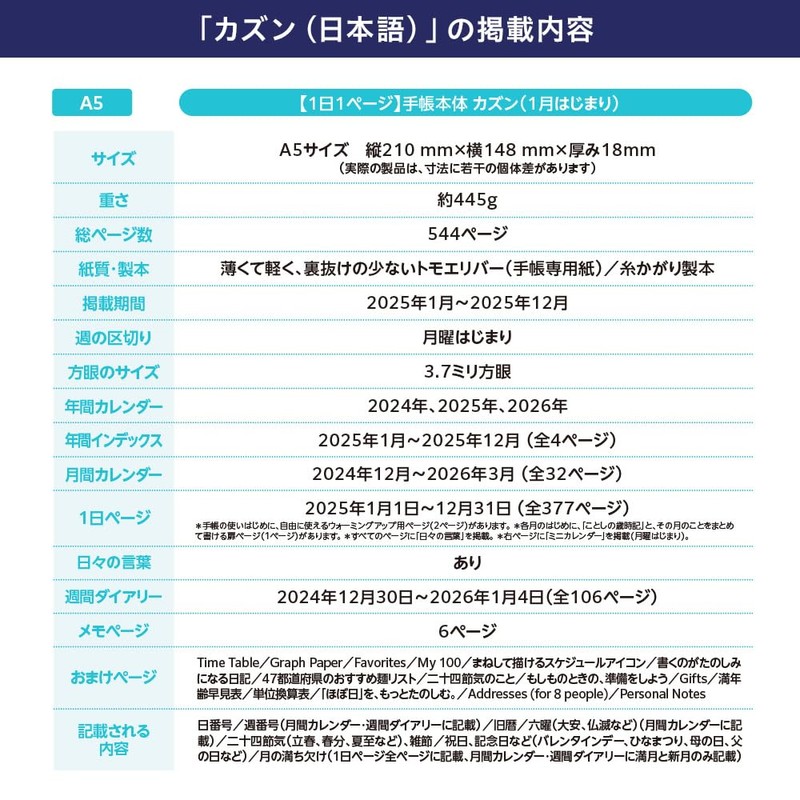 Almost daily Notebook, 2025 Notebook, Cousin (A5) Size [A5/1 Page