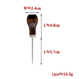 DBOO 2 Pack Gourd Shape Awl Tailors Awl Wood Handle Scratch Awl Sewing Awl Tool for Leather