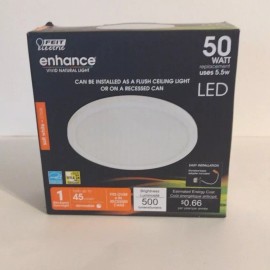 Feit Electric New Feit 5" Recessed Soft White Dimmable Round Flat Panel Ceiling Downlight 5.5W