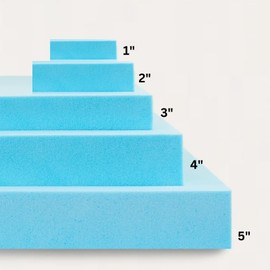 Quest-Mart Upholstery Foam Premium Quality Chair Pads Cut to Size for Poor Condition Furniture - High Density Foam Perfect for Seat Pads, Chair Cushions, and Luxurious Sleep (1 in, 12 x 12 in)