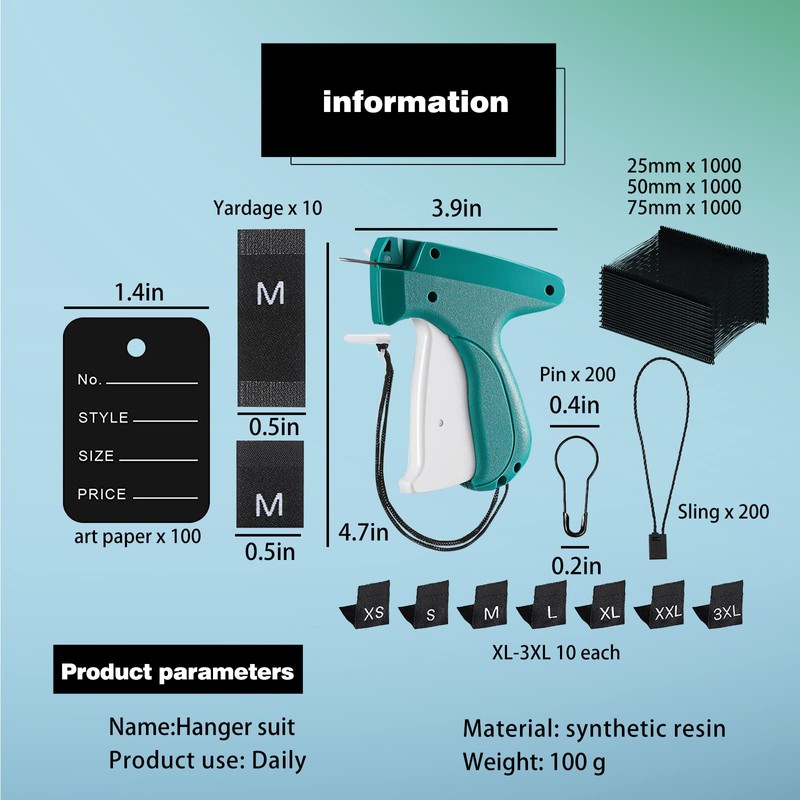 WUERKIYA Label Gun Kit 3576 Pieces Labelling Device with 5
